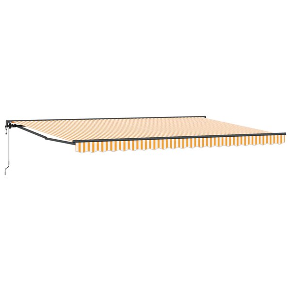 vidaXL Cadre d'auvent Jaune et blanc 500 × 300 cm