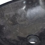 vidaXL Lavabo Noir 53x40x15 cm Marbre