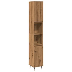 vidaXL Armoire de salle de bain chêne artisanal 30x30x190 cm