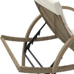 vidaXL Chaises longues lot de 2 avec coussins beige résine tressée