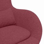 vidaXL Fauteuil œuf Rouge bordeaux tissu