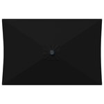 vidaXL Parasol de jardin avec lampes LED 200 x 300 cm Polyester Noir
