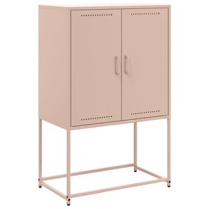 vidaXL Buffet haut rose 68 5x38 5x107 cm acier