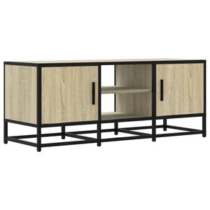 vidaXL Meuble TV chêne sonoma 100x35x41 cm bois d'ingénierie et métal