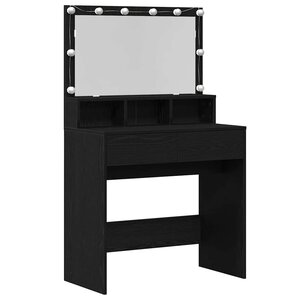vidaXL Table de Toilette avec tiroir Chêne noir 80 x 41 x 134 5 cm