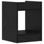 vidaXL Support de Plante 2 pièces Chêne noir 30 x 30 x 40 cm
