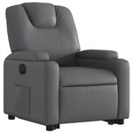 vidaXL Fauteuil inclinable électrique gris similicuir