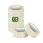 Pack and Move - Lot 6 Rouleaux Ruban Adhésif Transparent Pour Emballage Et Déménagement - 100 M - Qualité Premium