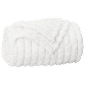 vidaXL Jeté Blanc 240 x 220 cm Toison