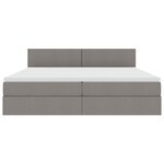 vidaXL Lit avec rangement et matelas avec matelas Taupe 200 x 200 cm