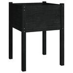 vidaXL Jardinières 2 Pièces Noir 50x50x70 cm Bois de pin massif