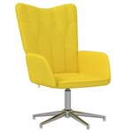 vidaXL Chaise de relaxation Jaune moutarde Tissu