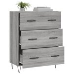 vidaXL Buffet sonoma gris 69 5x34x90 cm bois d'ingénierie