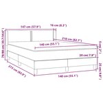 vidaXL Sommier à lattes de lit et matelas vert foncé 140x210cm velours