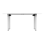 Bureau table poste de travail électrique à hauteur réglable 180 x 80 cm blanc 03_0009077