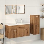 vidaXL Ensemble de meubles salle de bain 4 Pièces bois d'ingénierie
