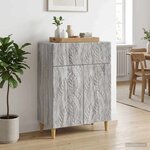 vidaXL Buffet Sonoma gris 66 x 34 5 x 90 cm Bois d'ingénierie