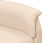 Vidaxl fauteuil releveur inclinable de massage crème tissu
