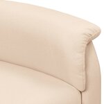 vidaXL Fauteuil de massage Crème Tissu