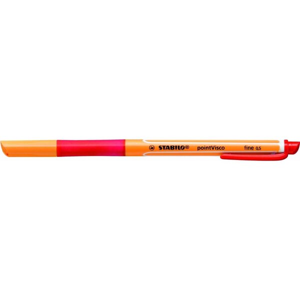 Stylo Roller encre Gel pointVisco pointe fine 0,5 mm Rouge x 10 STABILO