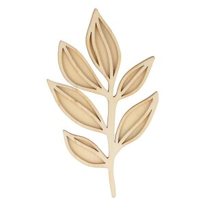 Set 18 Silhouettes Feuillages Bois