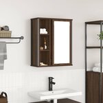 vidaXL Armoire murale de salle de bain miroir chêne marron 50x21x60 cm