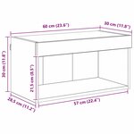 vidaXL Meuble TV Bois Ancien 60 x 30 x 30 cm Bois d'ingénierie