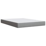 vidaXL Sommier à lattes de lit avec matelas Gris clair 140x190cm Tissu