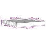 vidaXL Cadre de lit sans matelas 200x200 cm bois massif de pin