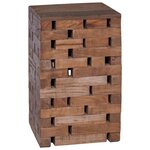 vidaXL Tabouret Naturel 29 x 29 x 48 cm Bois massif de récupération