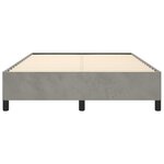vidaXL Cadre de lit gris clair 137x190 cm velours