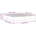vidaXL Lit à ressort Box Gris foncé Super King Tissu en velours côtelé