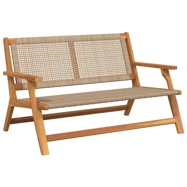 vidaXL Mobilier de jardin Beige 122 x 78 x 73cm Bois d'acacia massif
