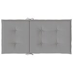 vidaXL Coussins de chaise de jardin à dossier bas lot de 2 gris