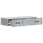 vidaXL Table d'appoint murale Sonoma gris 87 5 x 34 5 x 17 cm