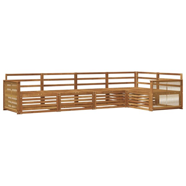 vidaXL Ensemble de canapés d'extérieur 5 Pièces Naturel