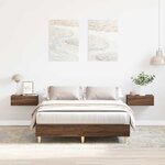 vidaXL Cadre de lit sans matelas chêne marron 120x190 cm