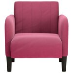 vidaXL Fauteuil avec accoudoirs rouge bordeaux 54 cm velours