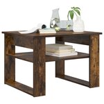 vidaXL Table basse Chêne fumé 64 x 54 x 44 cm Bois d'ingénierie