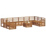 vidaXL Ensemble de canapés d'extérieur 11 Pièces Naturel
