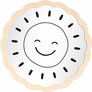 Miroir Soleil 18 Cm - Bois