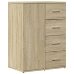 vidaXL Buffets 2 Pièces chêne sonoma 59x39x80 cm bois d'ingénierie