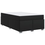 vidaXL Cadre de lit avec matelas Noir 120 x 200 cm tissu