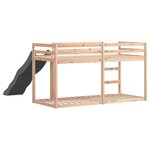 vidaXL Lit superposé avec toboggan et échelle 80x200cm bois pin massif