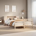 vidaXL Lit bibliothèque sans matelas 160x200 cm bois massif de pin