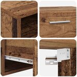 vidaXL Cabinet en Bois avec tiroir Bois Ancien 100 5 x 39 x 30 cm
