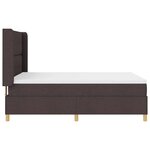 vidaXL Lit à ressorts avec matelas Marron 140 x 190 cm tissu