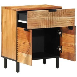 Table de chevet vidaXL 50x33x60 cm en bois massif d'acacia