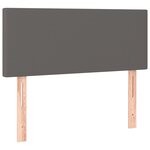 vidaXL Sommier à lattes de lit avec matelas gris 120x190 cm similicuir