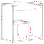 vidaXL Table d'appoint blanc 50x30x50 cm bois d’ingénierie